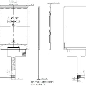 2.8'' TFT Display 320x240 with Touchscreen, SPI Interface, ST7789V2 Driver datasheet