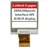 1.54 inch E-Ink Display, 200×200, SPI Interface text