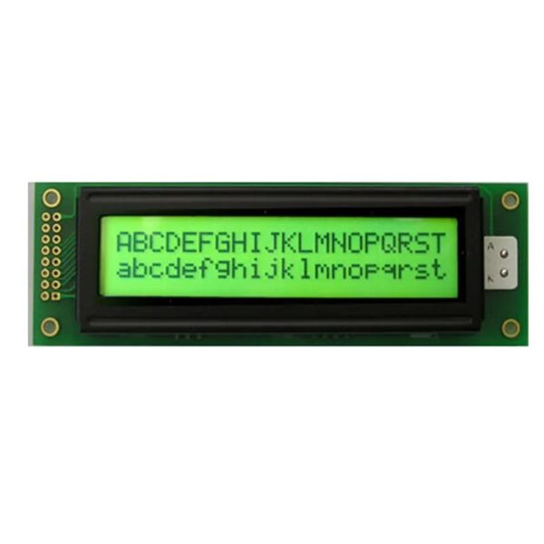 20x2 LCD Display Arduino Module Supplier black text yellow green backlight