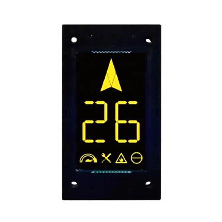 Elevator LCD Display Selection yellow text